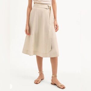 Veronica Beard A-Line Midi Skirt in Limestone/Cream - Size S BNWT